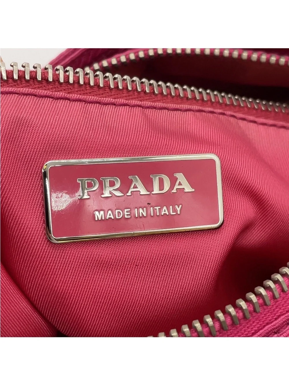 Prada Fuchsia Mini Nylon Logo Tote bag - Picture 11 of 12